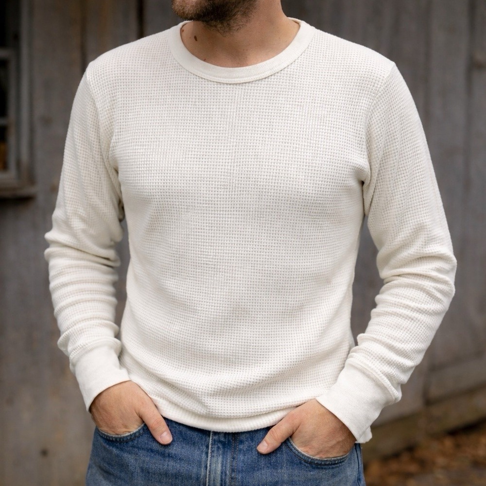 Vintage Hanes Knit Thermal Shirt Mens 4XL  Waffle Knit USA 1960's/70's  Johns‎